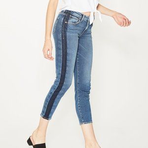 Silver Vintage Mid-rise Ankle Slim Jeans